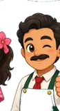 Cartoon waiter giving a thumbs up